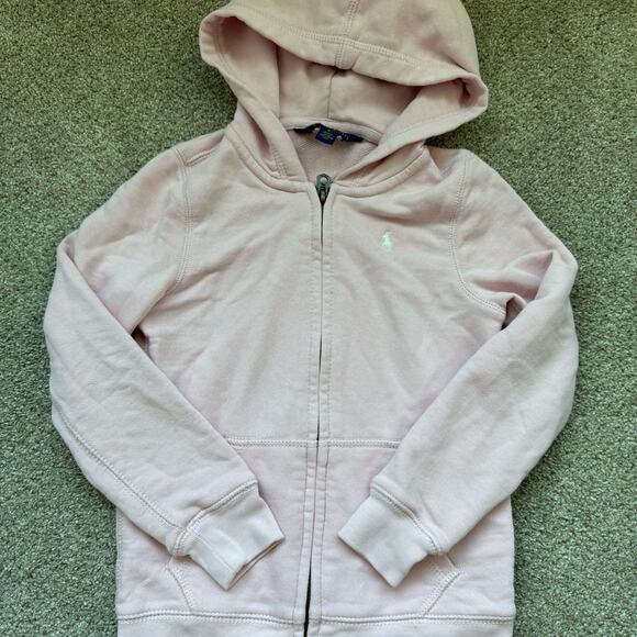 Polo Ralph Lauren Other - Polo Ralph Lauren Girls Light Pink Hoodie Sweatshirt Sz 6
